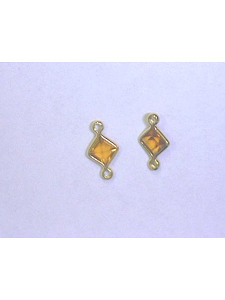 Swar Square Channel 4mm Topaz Gold Pl