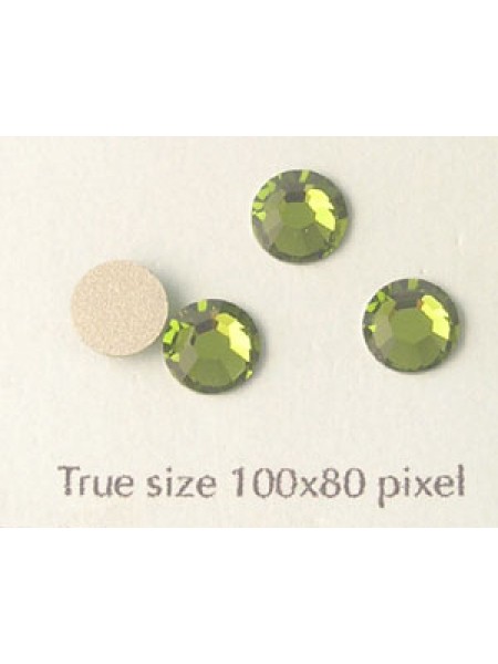 Swar Round Flat Stone SS30 Olivine