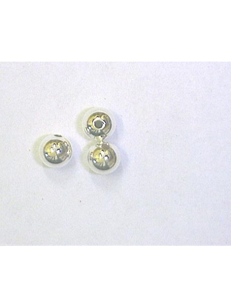 St.Silver Bead Light 6mm 1.3mm hole