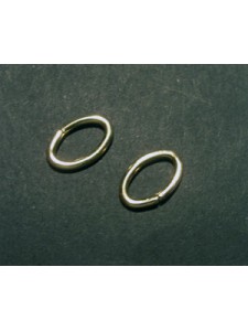 Jump Ring Oval 1.27x6.4x9.6mm 14KGF
