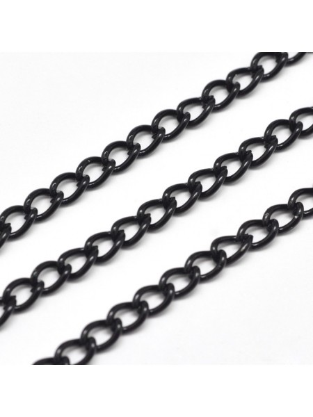 Curb Chain 5x3x1mm Black - meter