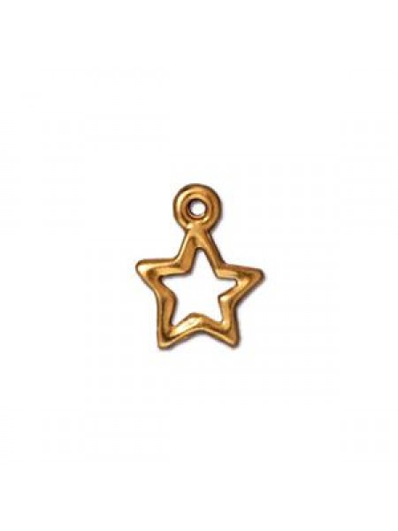 Open Star Bright Gold plated