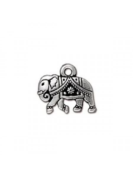 Drop Gita Elephant 13x15mm Anti Silver