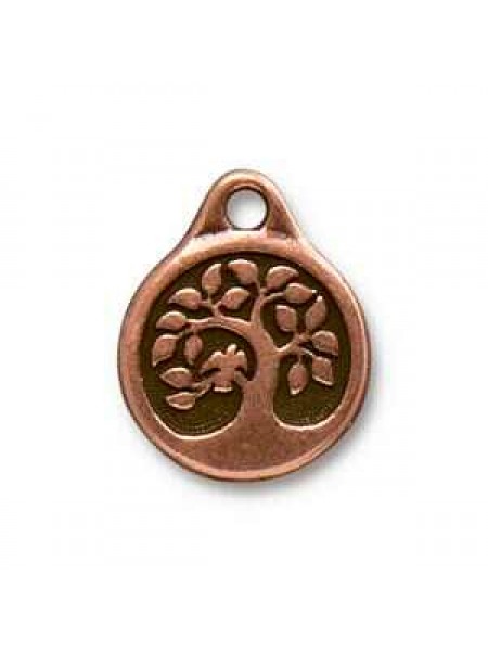 Drop Bird in Tree 19.5x16mm Anti Copper