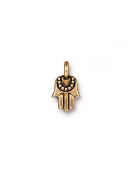 Mini Hamsa Antique Gold plated