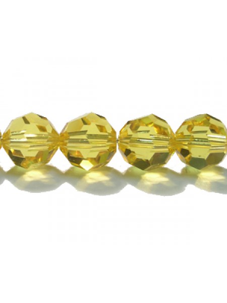 Swar Round Bead 8mm Lt.Topaz