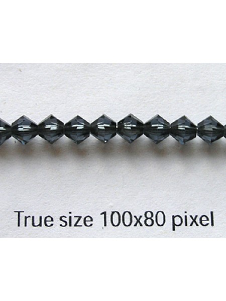 Swar Bicone Bead 4mm Graphite