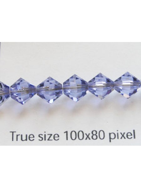 Swar Bi-cone Bead 6mm Tanzanite