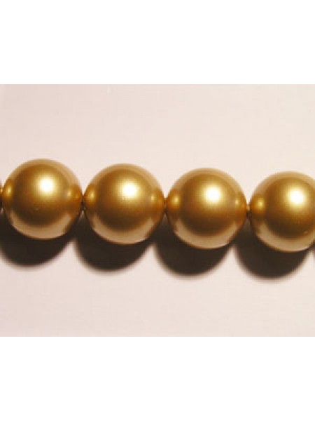 Swar Pearl 8mm Vintage Gold