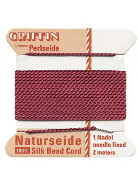 Griffin Silk Beading Cord Garnet No 3