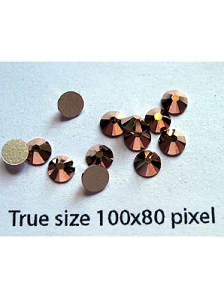 Swar Round Flat Stone ~4mm Rose Gold